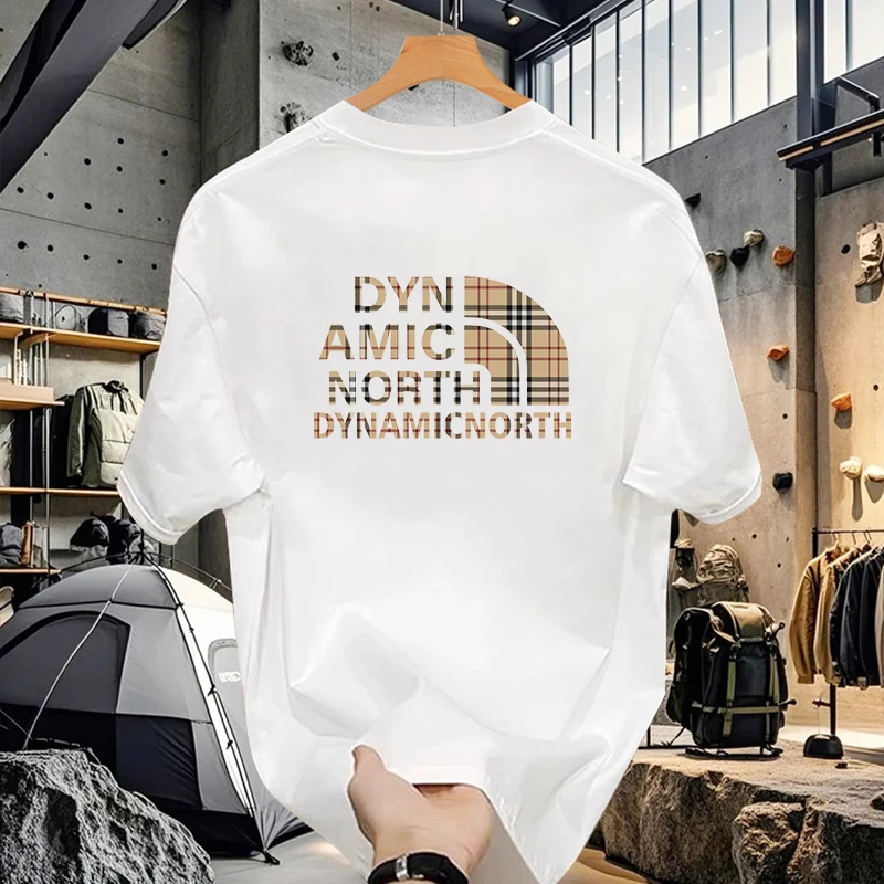 DYNAMIC NORTH/动感北面纯棉圆领短袖夏季宽松百搭男女同款T恤