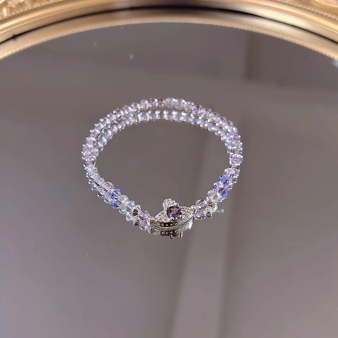 YS0005【紫薇】紫水晶少女风颜色微差手串多样性发其一