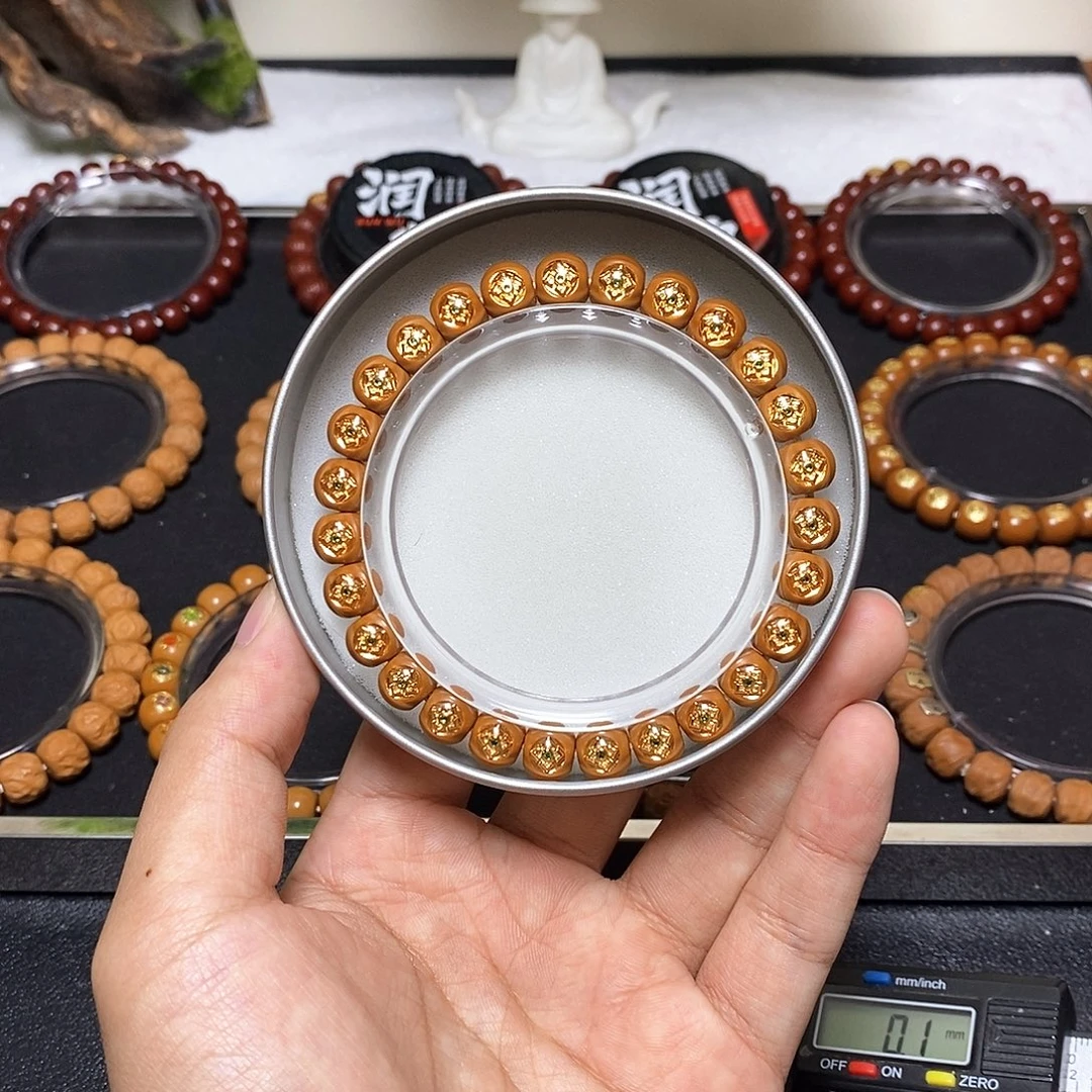 猴头核桃手串全品无暇满镶嵌鲨鱼尺寸9左右精品