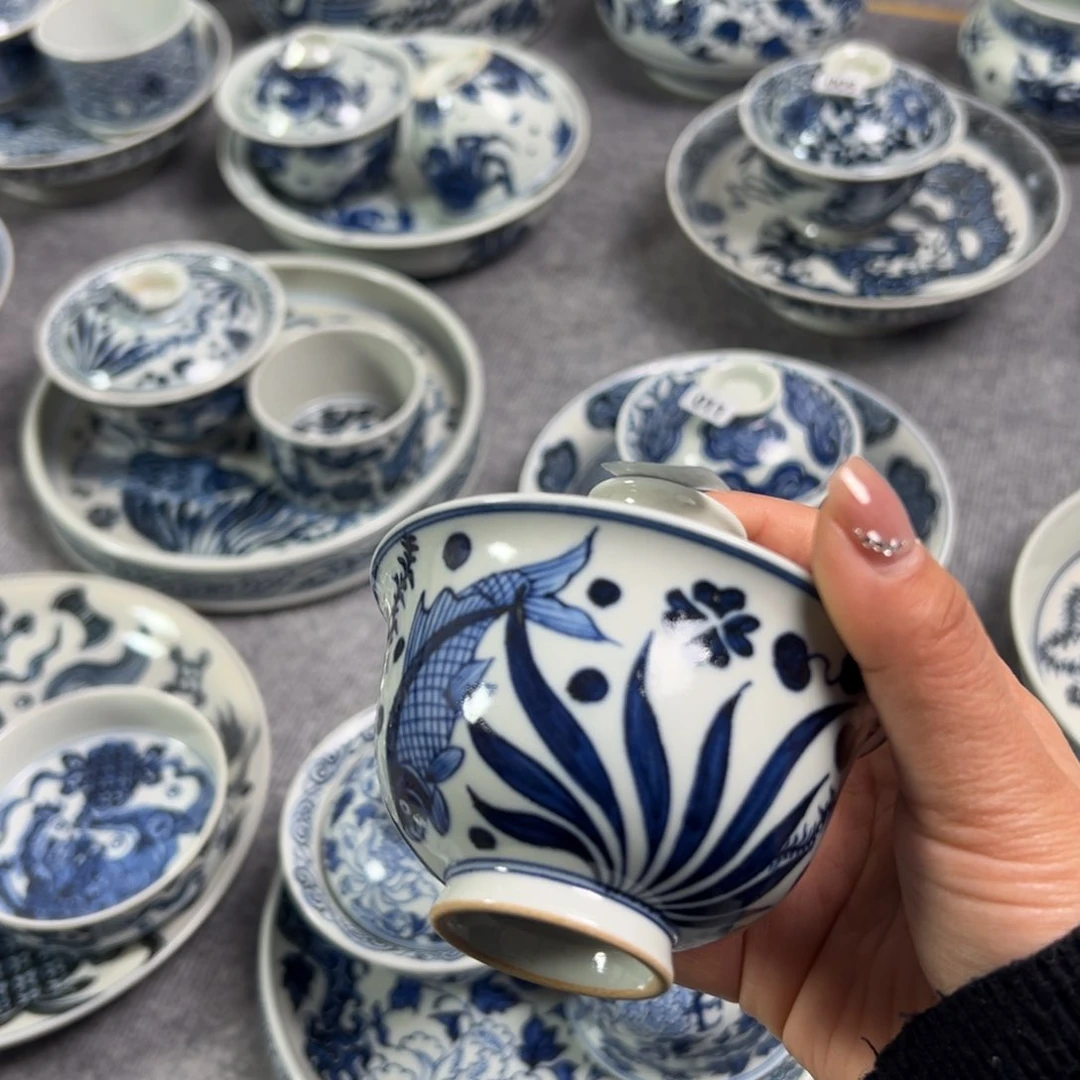 鹿**万景德镇手工手绘茶具