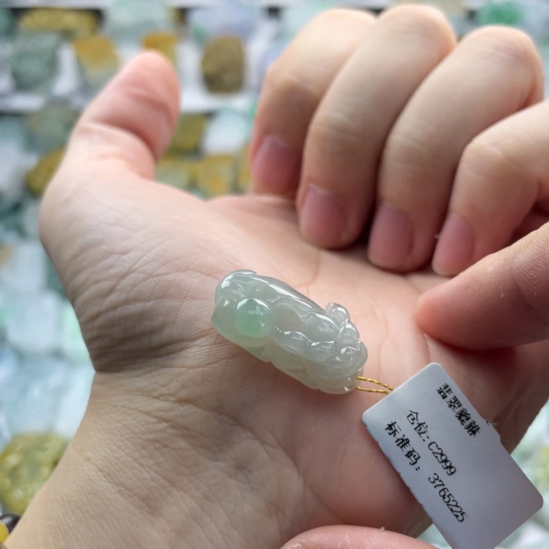 翡翠未镶嵌颈饰貔貅4