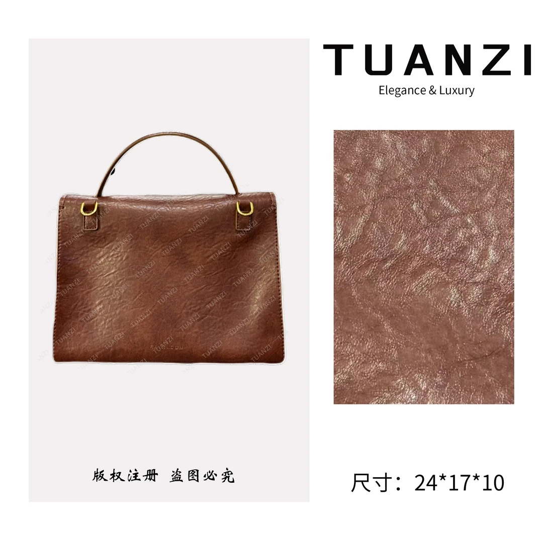 TUANZI『凯旋』赛家秋冬新款24cm手提公文包 SD-50215-可可栗