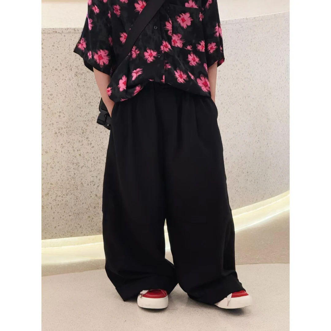 THE LUHAN【机能潮飒】夏季直筒韩版亲子装中大童冰感西装裤25197