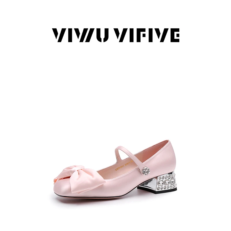 V5 VIWU.VIFIVE「绫罗」25春季新款欧若风女鞋温柔风蝴蝶结玛丽珍