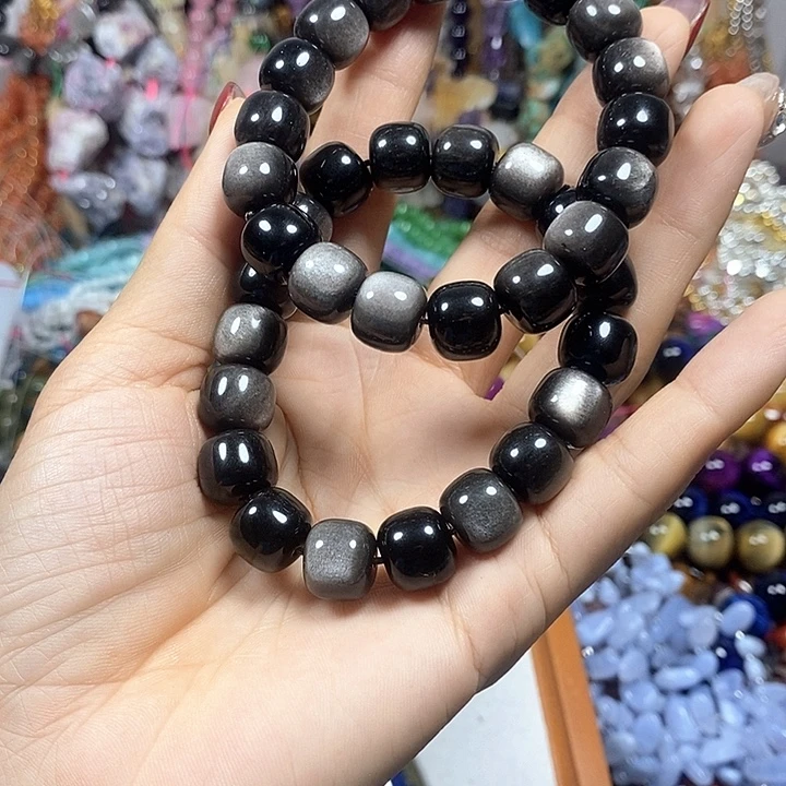 未镶嵌玛瑙/玉髓珠宝半成品银耀老型珠卡12mm