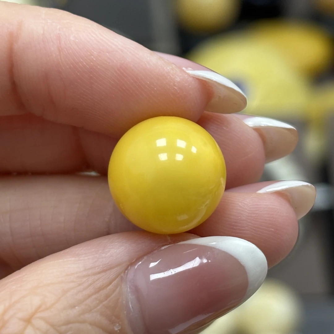 13.7mm 小妖珠宝天然原矿琥珀蜜蜡