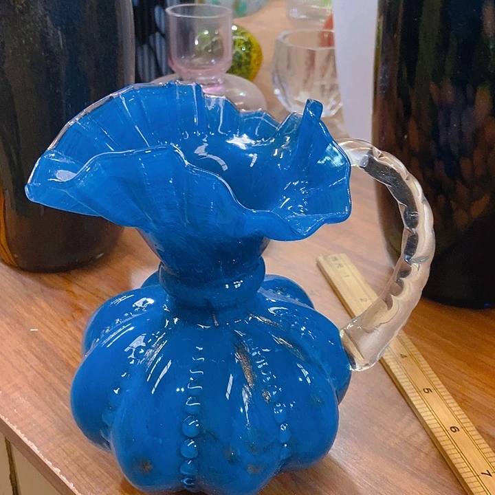 琉璃琉璃花瓶高18口4