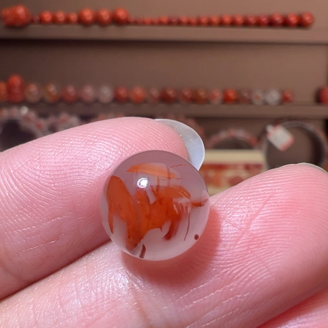 未镶嵌川料南红玛瑙单珠10+