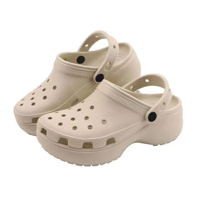 cro洞洞鞋芸朵沙滩鞋凉鞋男女夏款增高厚底4.2cm凉拖时尚休闲防滑