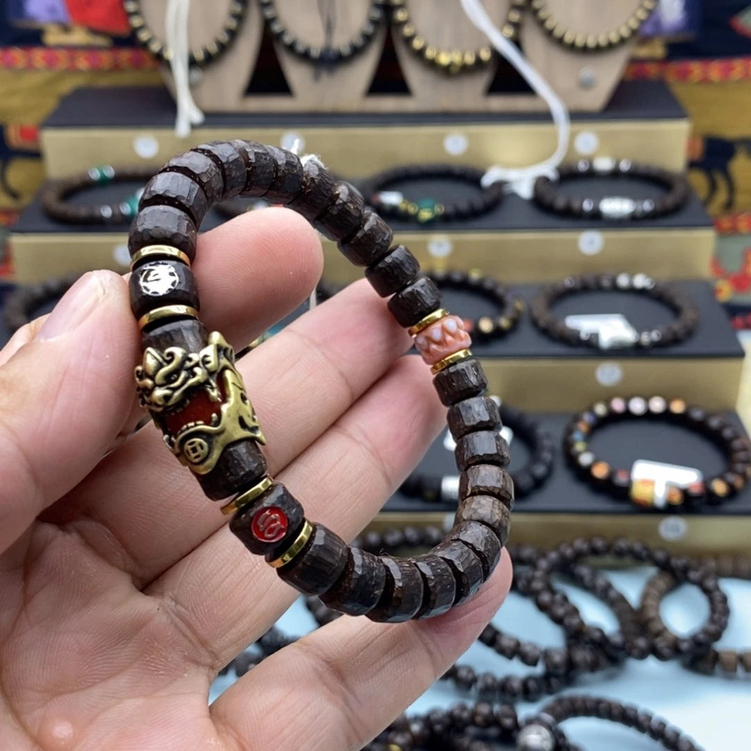 椰蒂手串原生态刀纹双标搭配款9❌7