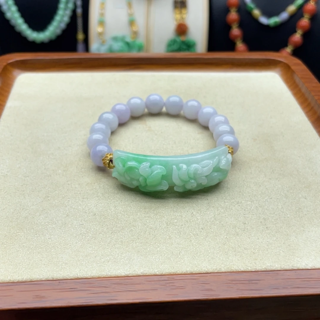 翡翠未镶嵌手链翡翠手牌