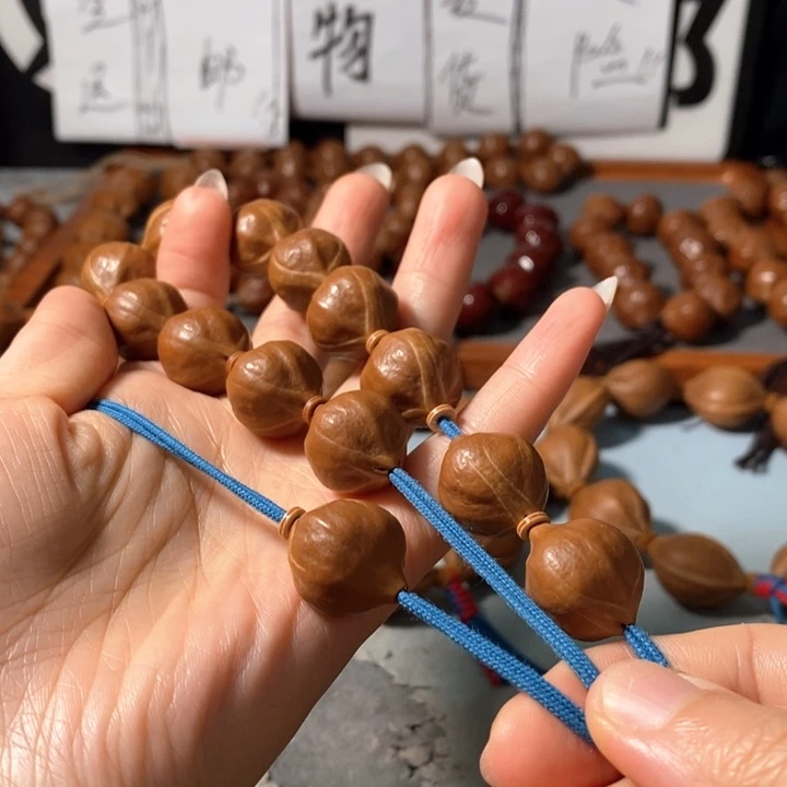 手串橄榄核0271精品蒜头铁核12+1颗