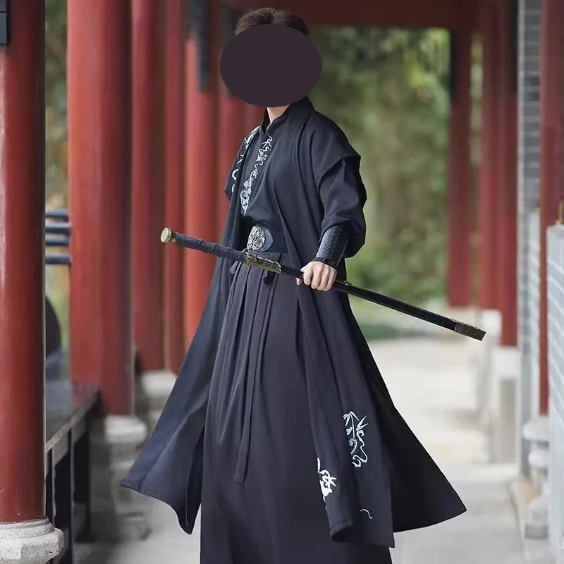 KEASSLIY锦衣卫飞鱼服男款战国袍成人侠客风劲装宋制曹县剑客战