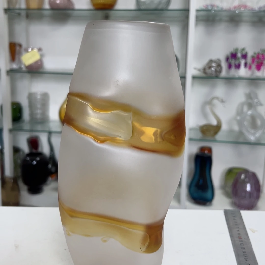 幻彩琉璃花器纯手工制作高度 30