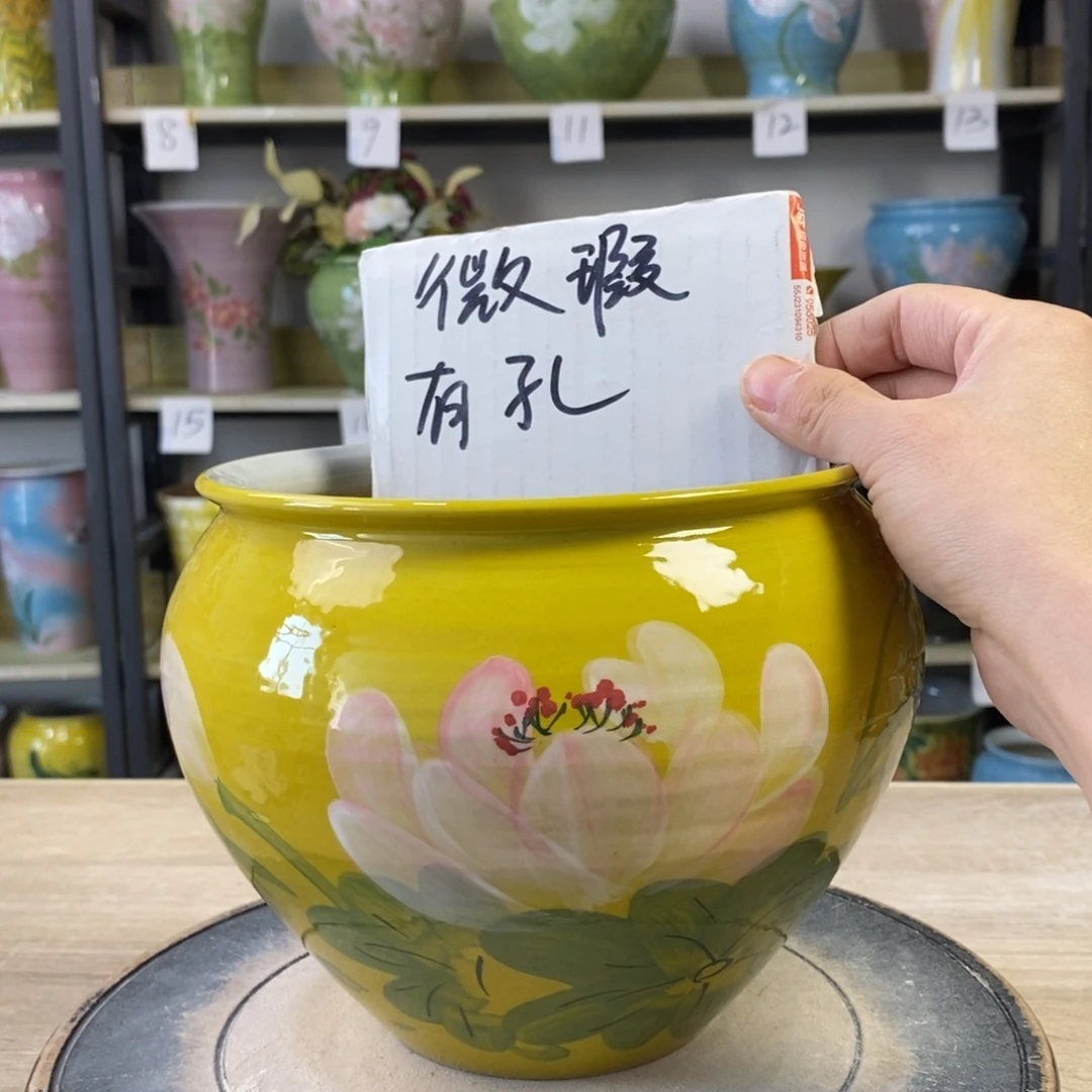 景德镇手工手绘陶瓷花盆