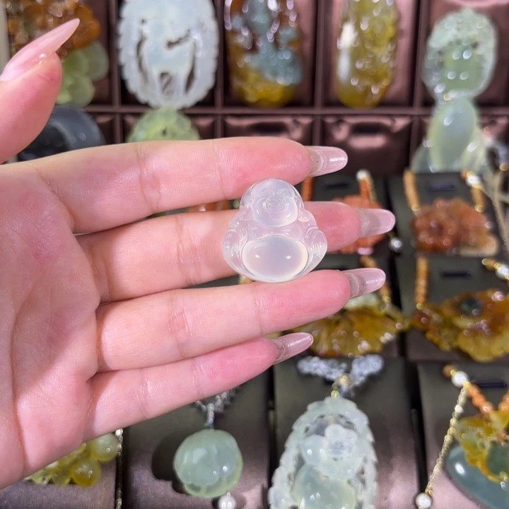 蛇纹石玉合金颈饰