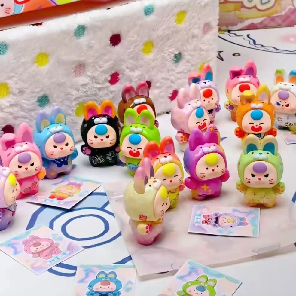 【小星拆盒】正版多巴胺小兔萌粒潮玩盲盒手办