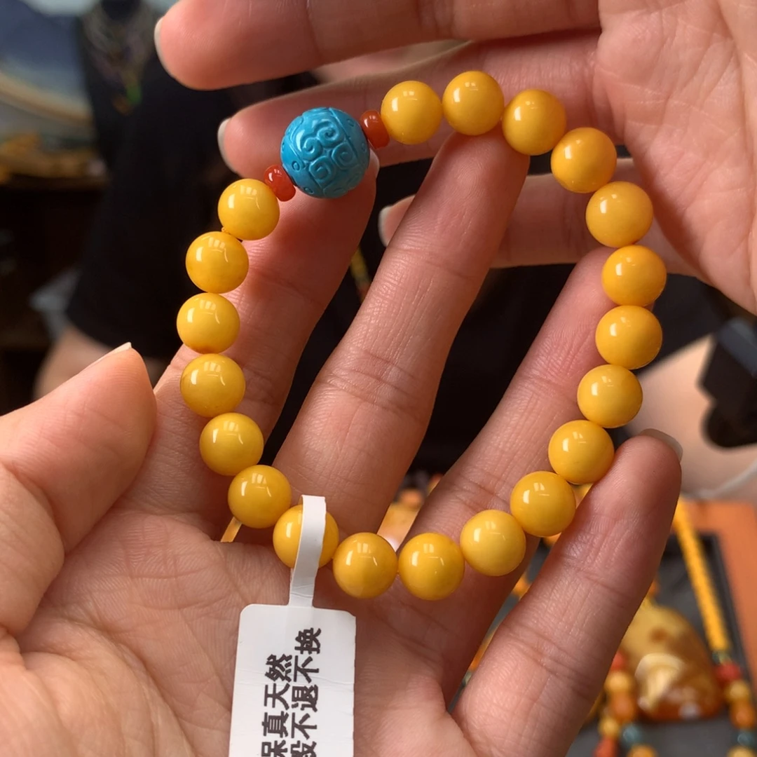手串琥珀未镶嵌微瑕