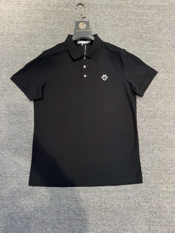 夏季纯色常规拼贴/拼接Polo衫修身黑色春夏男装半袖休闲经典