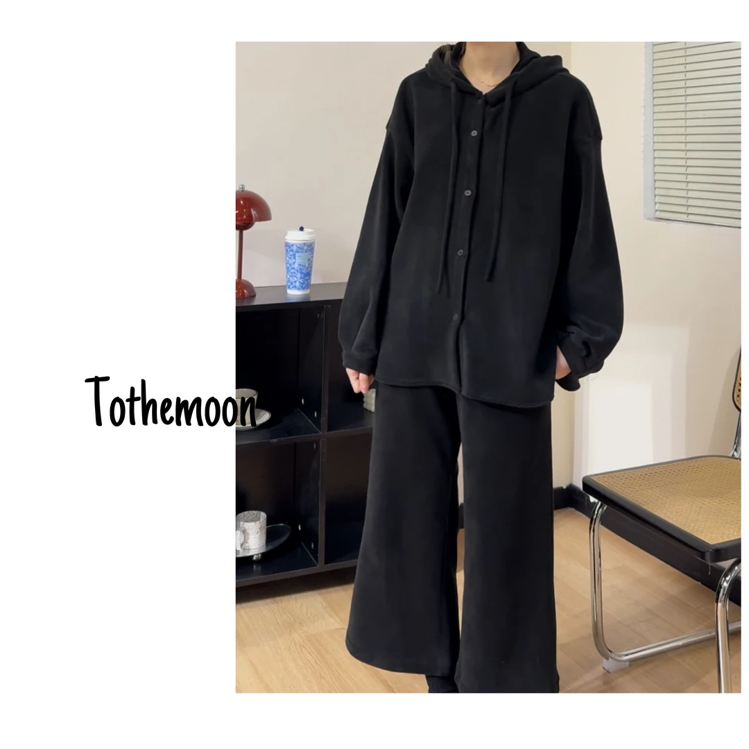 UpSd 原创【小小敷衍】加厚外套休闲时尚百搭宽松连帽加绒衬衫卫衣