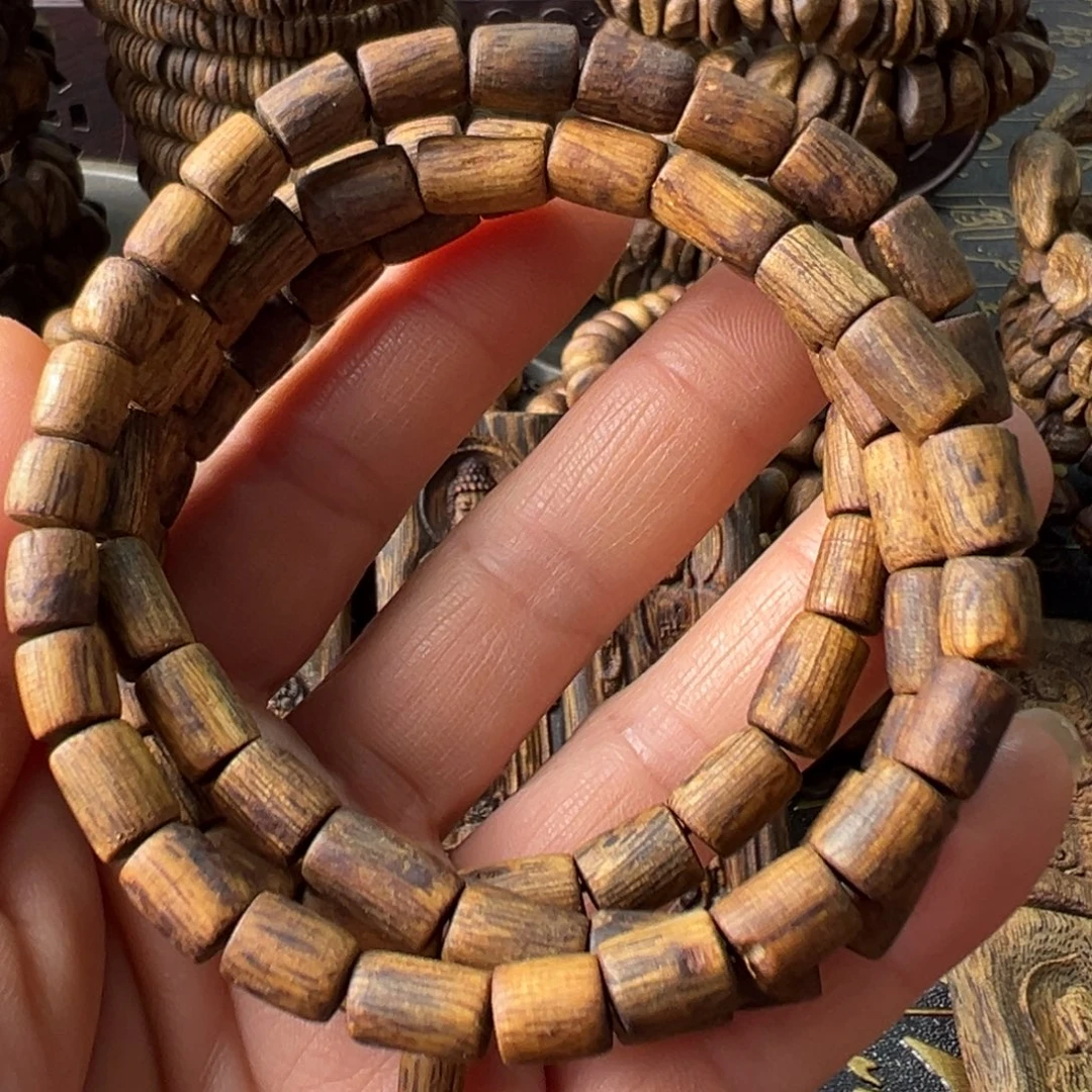 C***y手串沉香0.6奇楠桶珠多圈