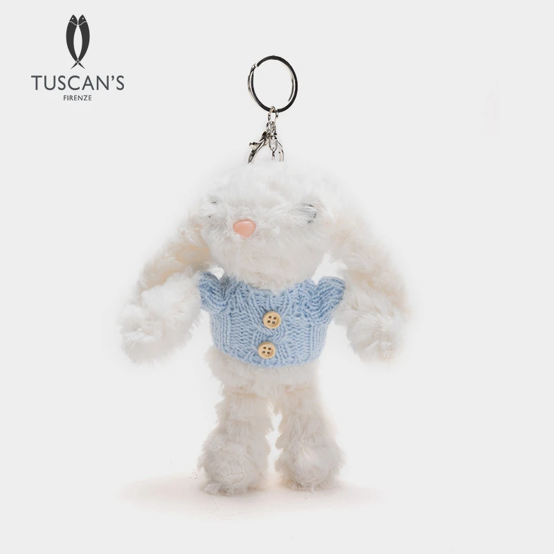 TUSCAN'S百搭少女心长耳兔毛绒公仔挂饰可爱包包挂件箱包配件时代