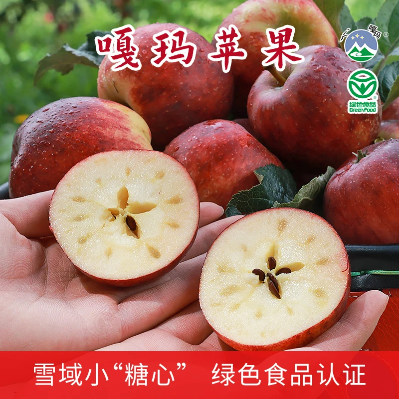 西藏林芝嘎玛小苹果新鲜冰糖心现摘现发