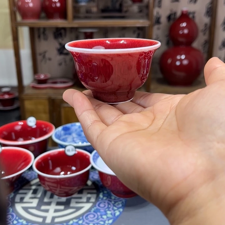 景德镇陶瓷浅行小压手杯