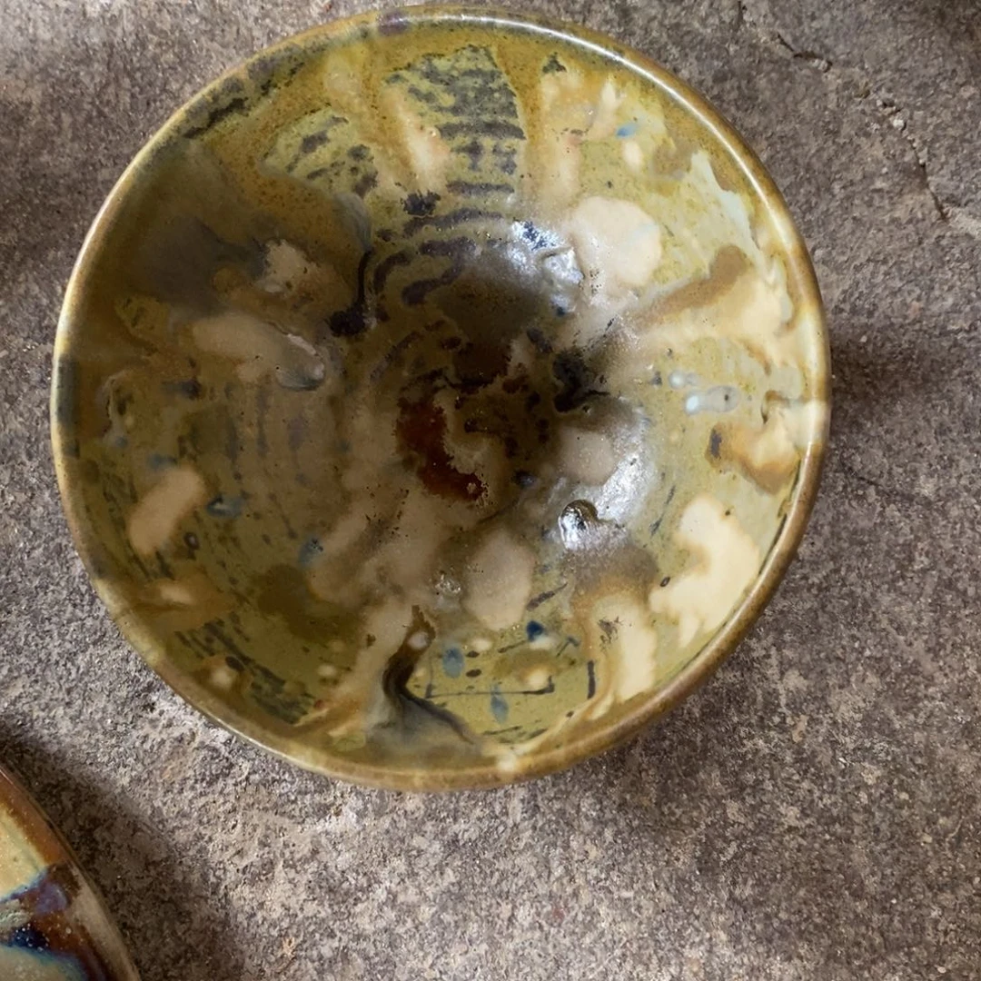 苏***苏浪鬼柴烧，秞陶美器碗