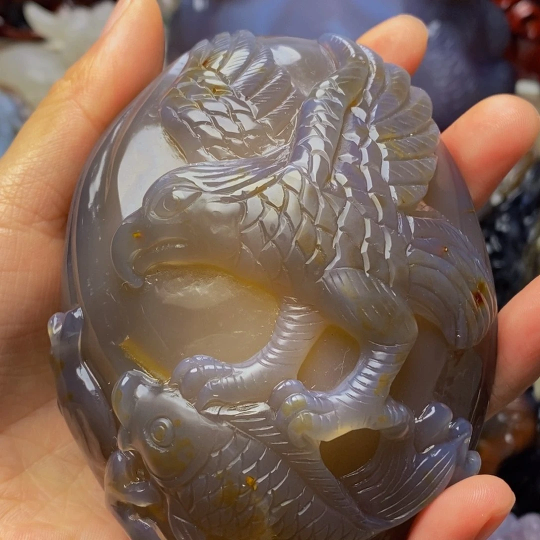 玛瑙/玉髓手把件未镶嵌
