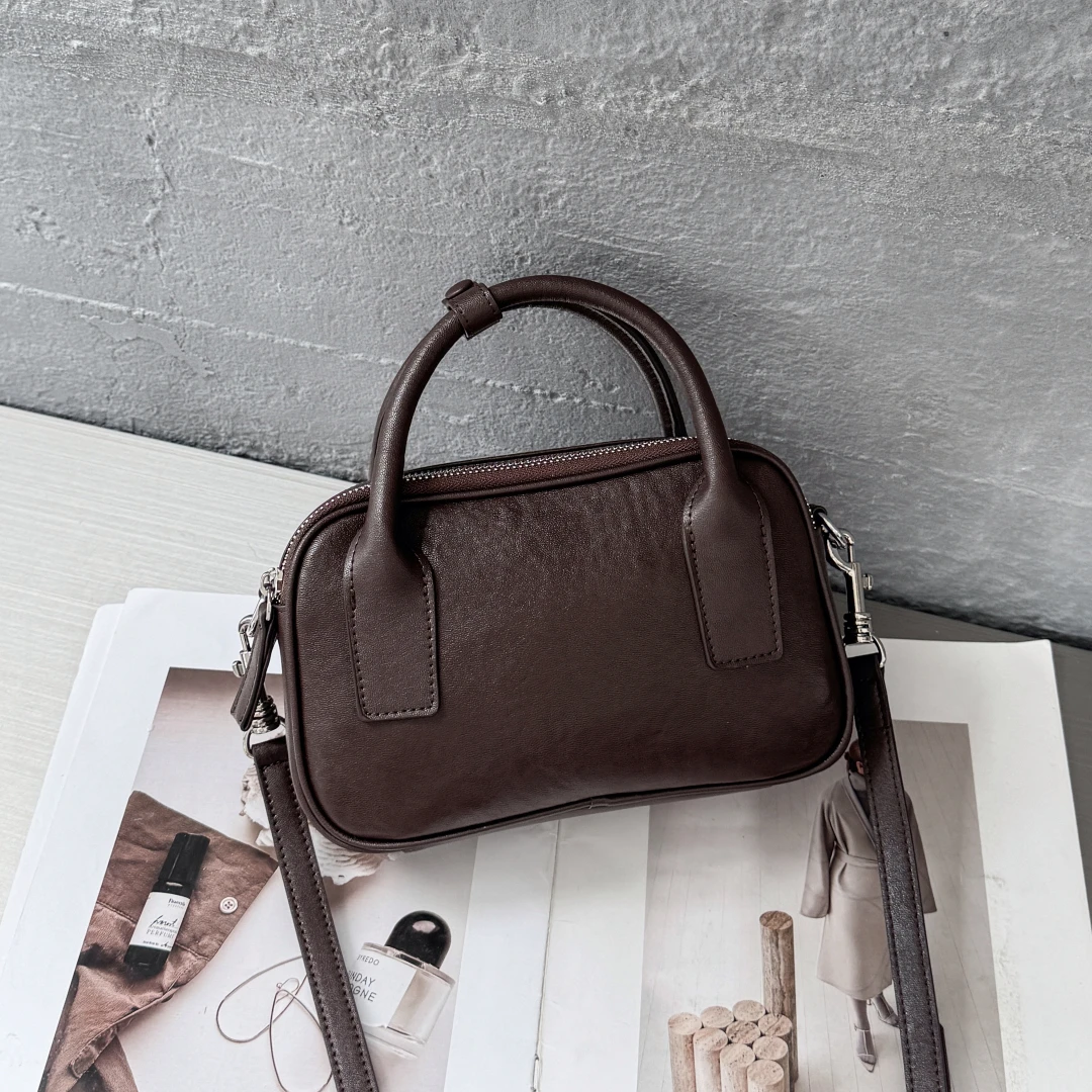 纯色单肩斜挎包女士复古小方包复古斜跨包简约韩版小方包Y-313