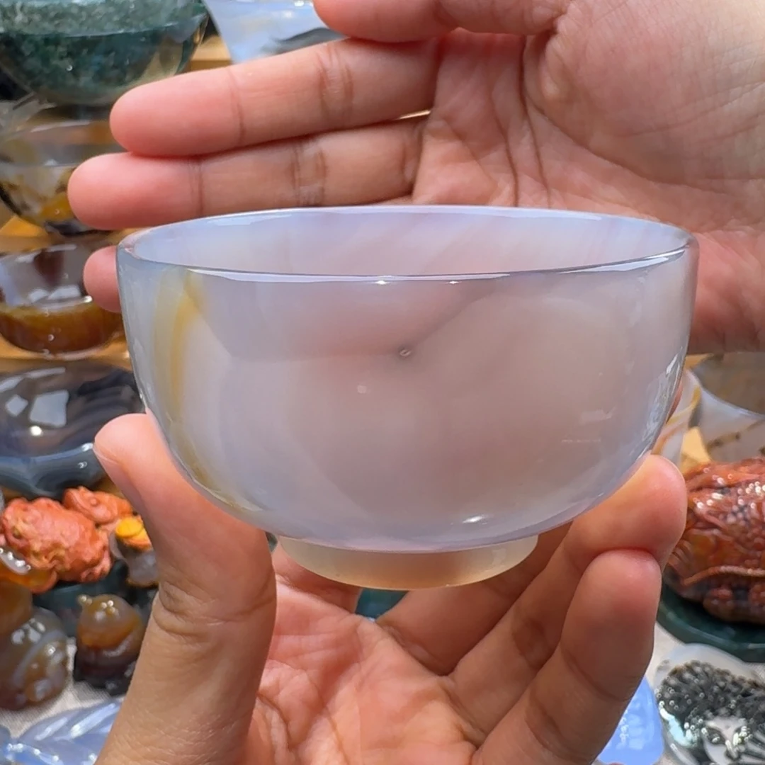 玛瑙/玉髓玛瑙茶杯未镶嵌十*