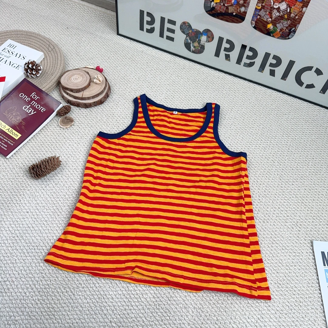 2025春季新款韩版休闲宽松条纹吊带背心8681