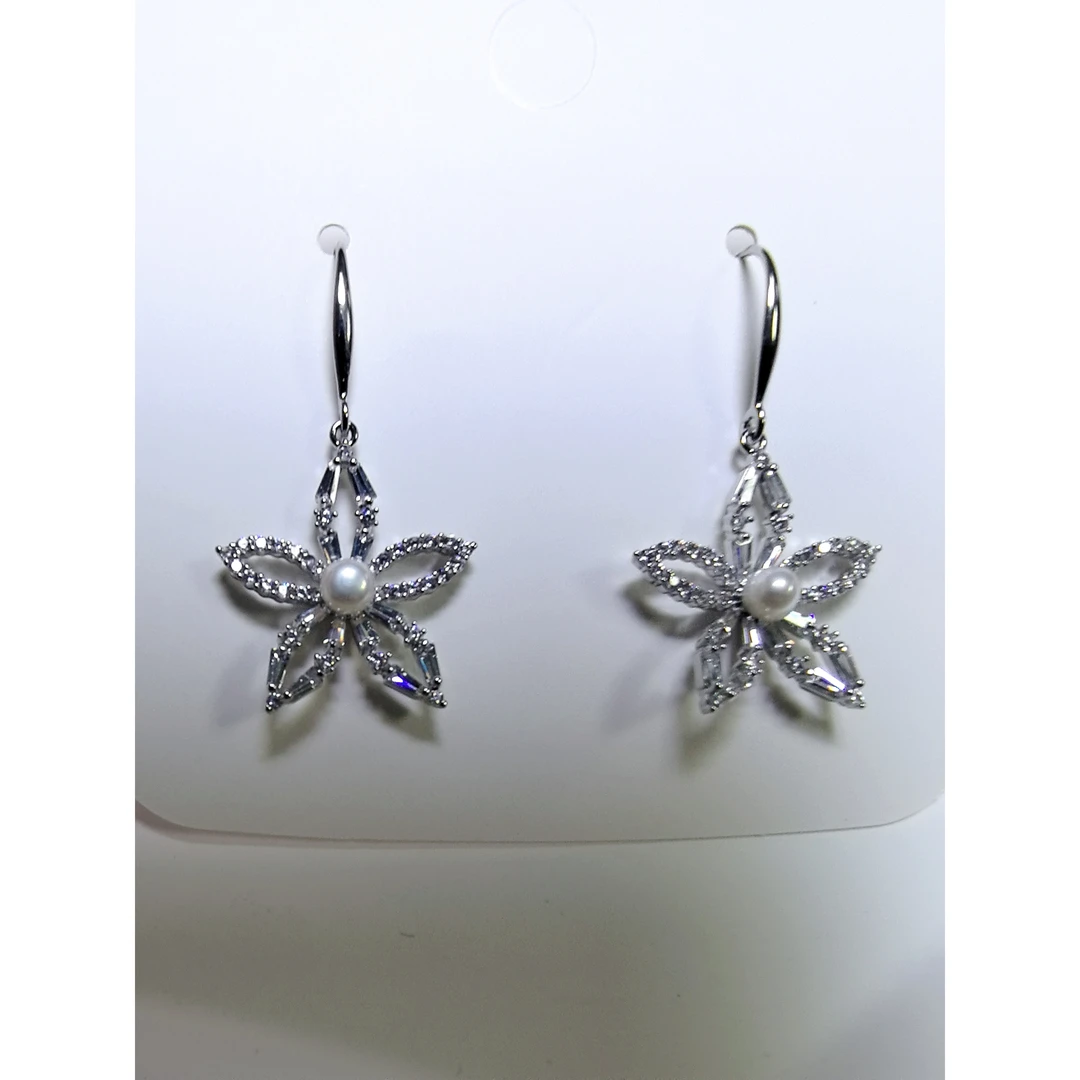 铜合金大理石耳饰 璀璨五角星耳钩耳饰CPE700009百搭小众简约