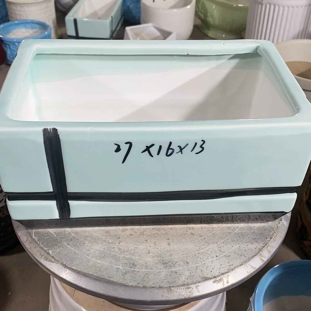 【闪购商品】陶瓷微瑕花盆-大号长方盆-1号1个