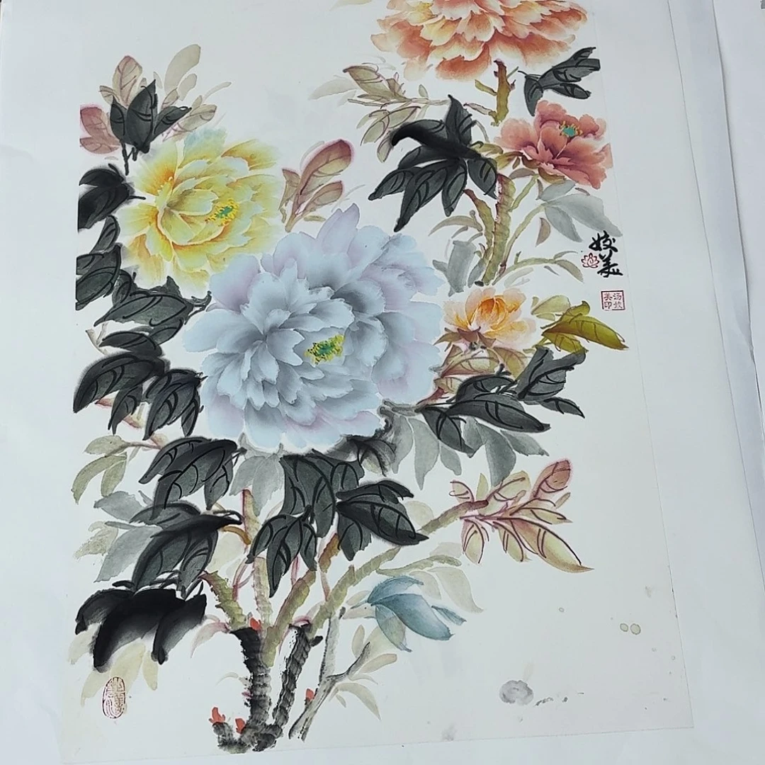 国画小三尺花鸟一张