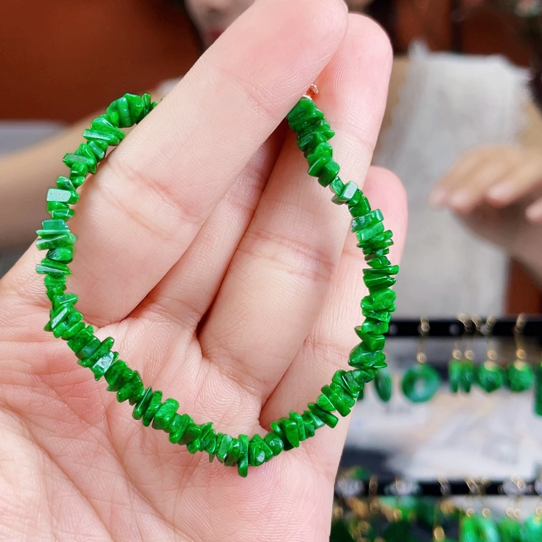 翡翠未镶嵌耳饰饰品