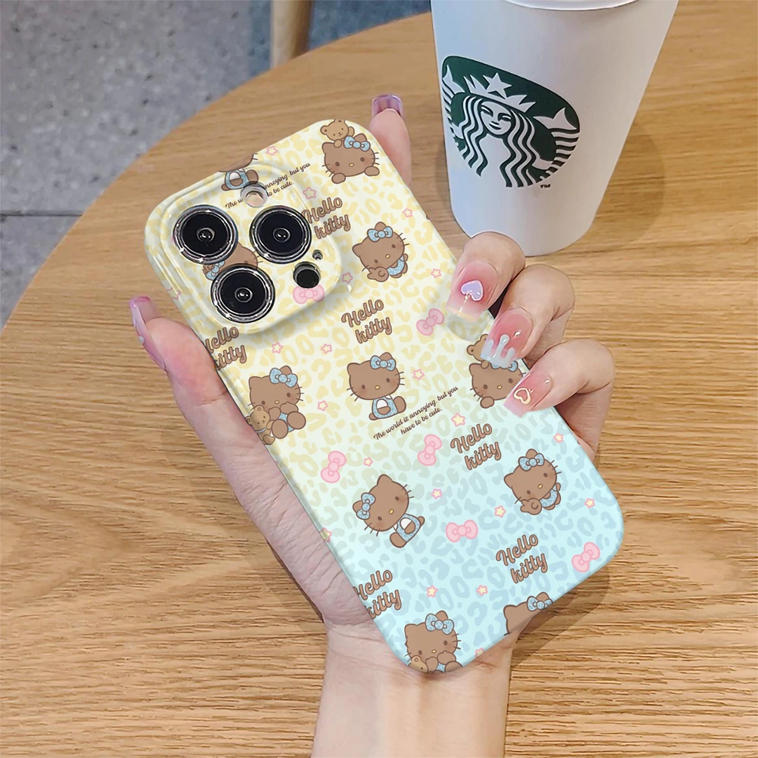 蝴蝶结黑皮KT适用苹果16promax 华为 小米vivo oppo荣耀手机壳