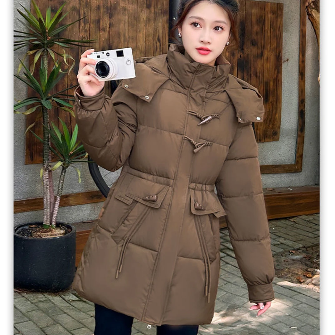 爆款韩版棉服女2025冬百搭时尚中长款棉衣高级感保暖加厚棉袄外套