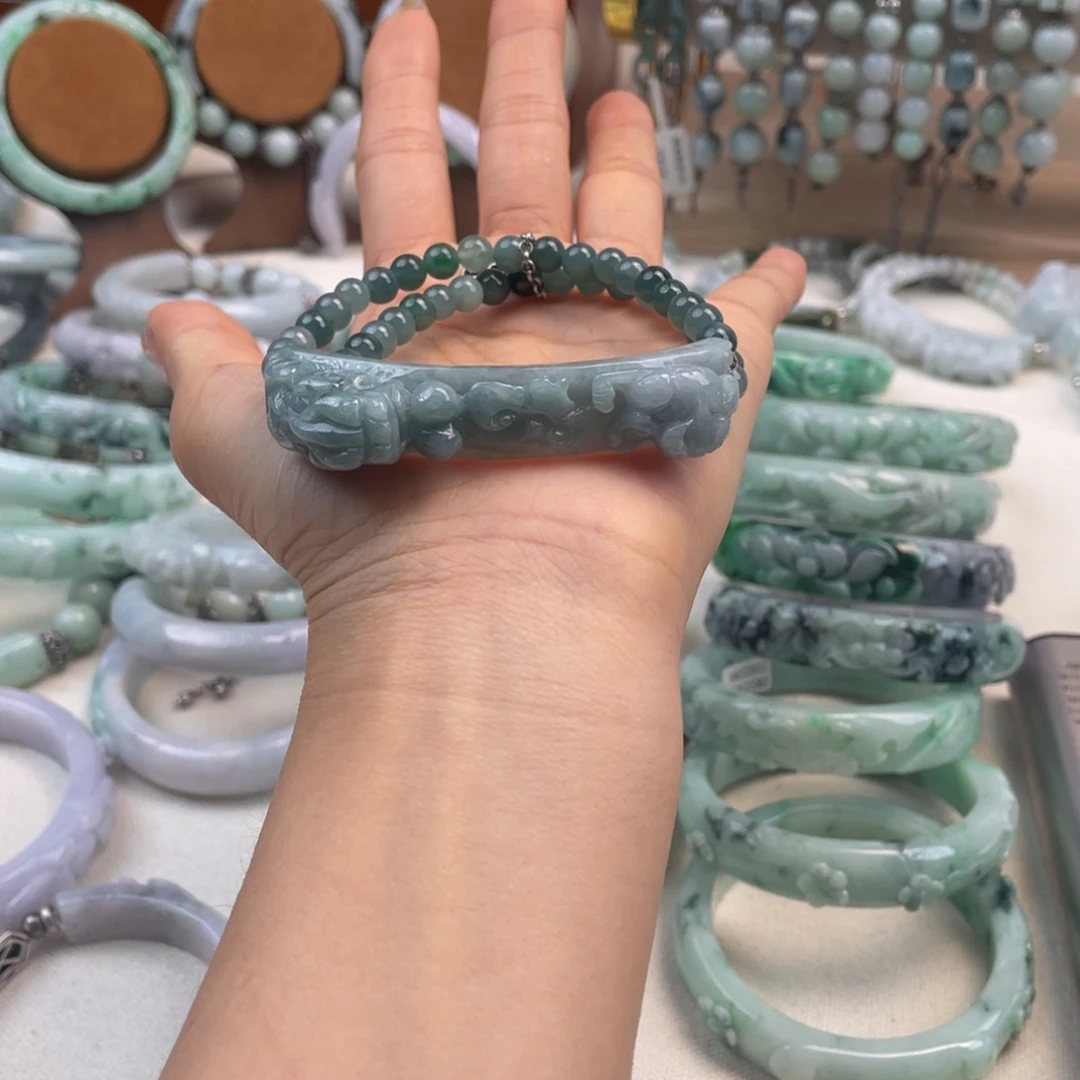 似***华翡翠未镶嵌手链手链