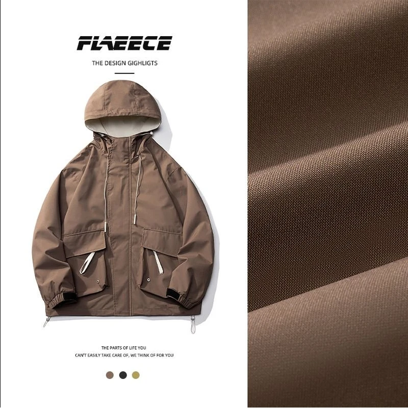 【户外拓荒】春连帽外套男女休闲工装防风防水户外冲锋衣7008