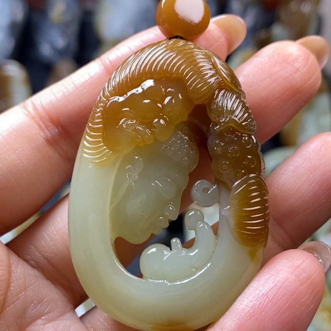 和田玉未镶嵌挂件