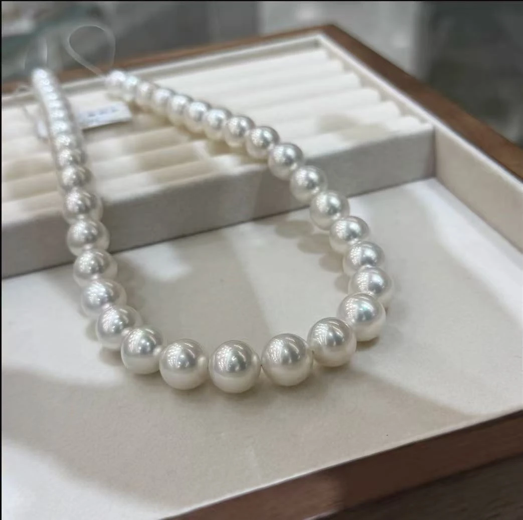 【东哥优选】天然珍珠项链 S925银 10-12mm  多样性发一条