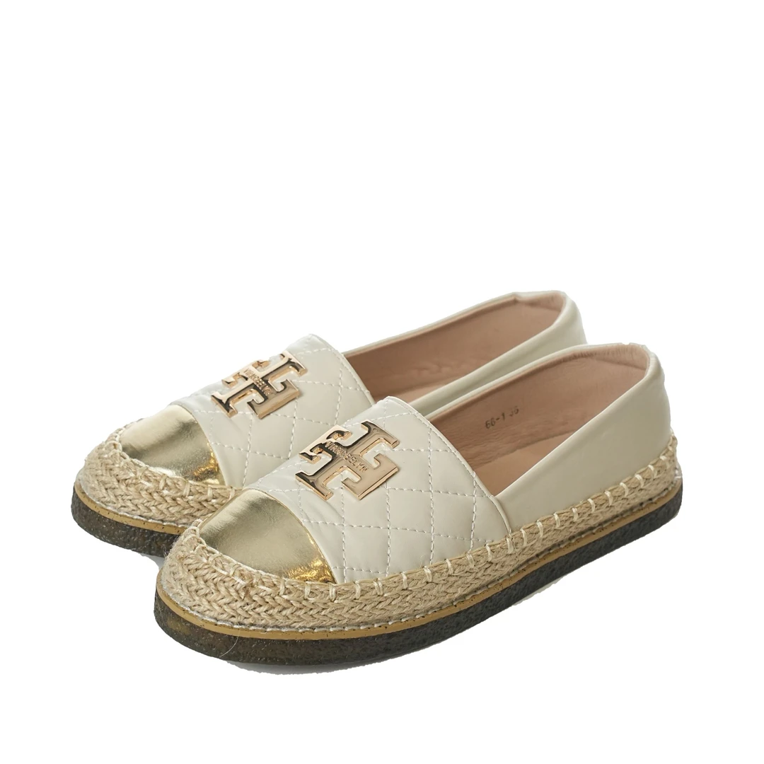 渔夫鞋薄款平跟中口优雅字母单鞋平底春季浅口轻奢