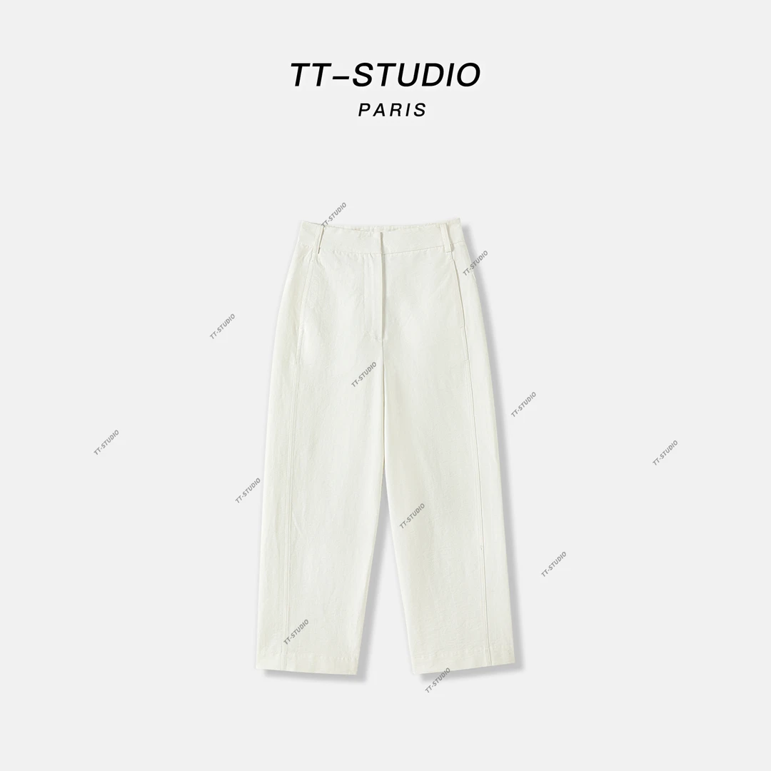 TT【白富美】夏季新款休闲直筒长裤0144