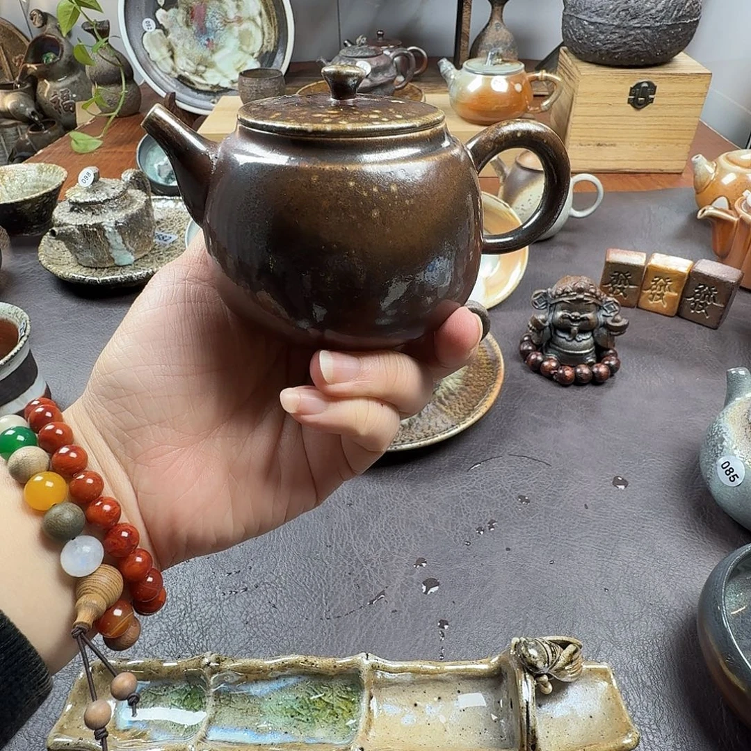 复古手工柴烧茶具壶