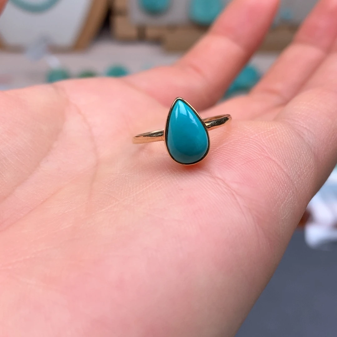 绿松石18K金镶嵌绿松石