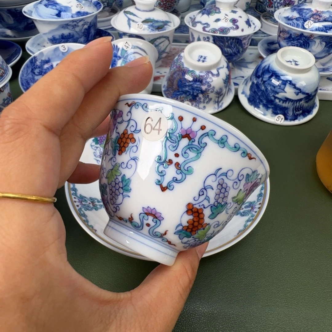 景德镇纯手工纯手绘茶具木木64