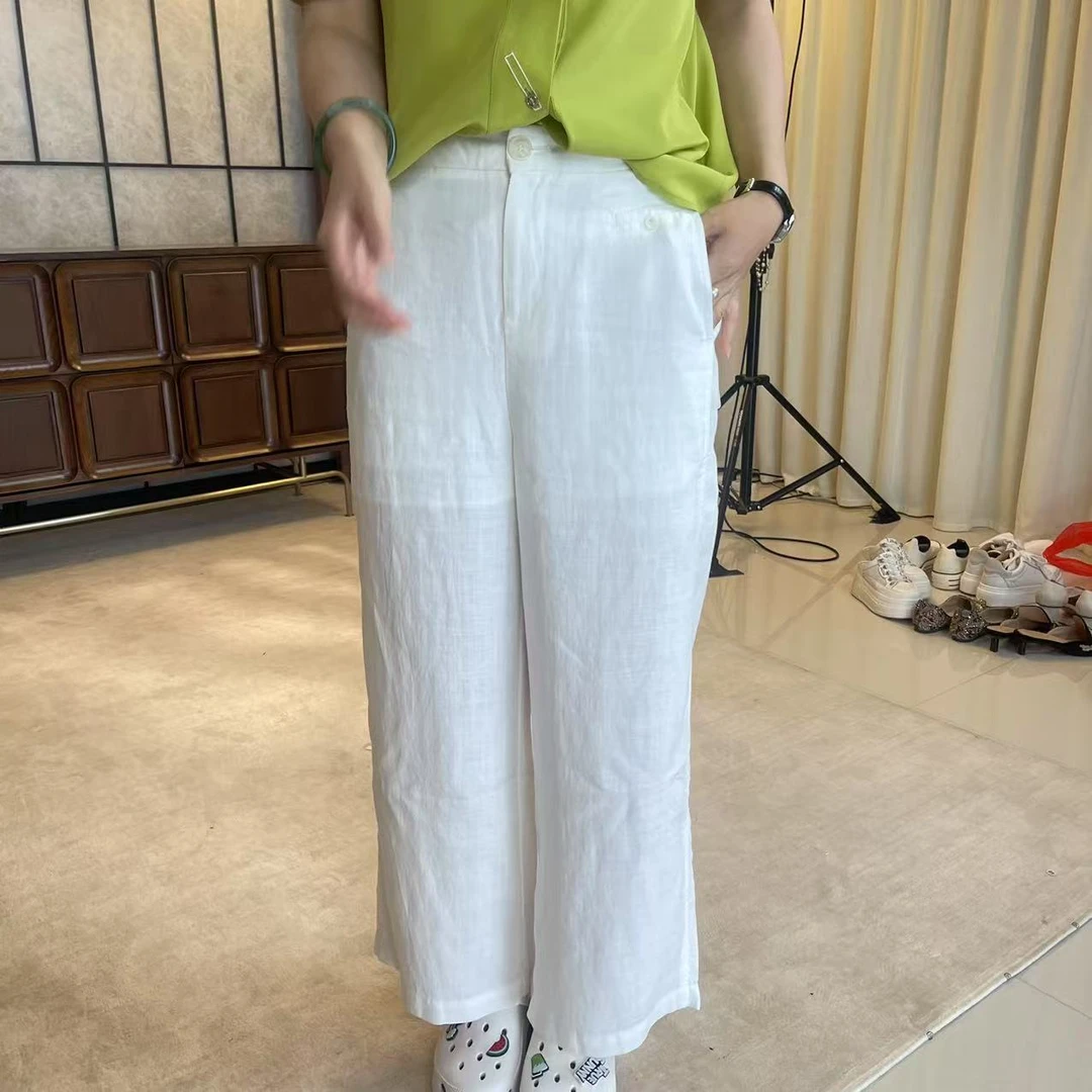 【JD】60056阔腿裤80莱赛尔20亚麻