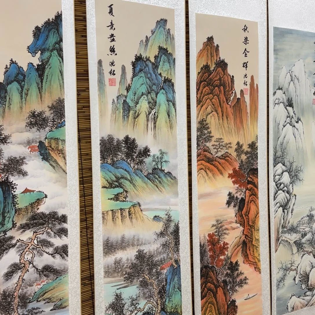国画QB四幅一套作品！带证书！只限一单
